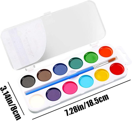 Watercolor Paint Set - 121418 Colors Washable Watercolor Paint Set  Travel Watercolor Set  Educational Bulk Kids Paint  Water Color Paints Sets for Kids