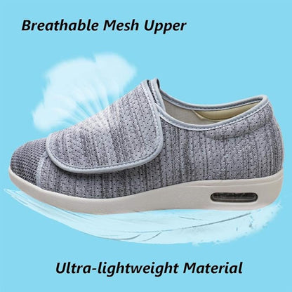 WLESVAGO Women's Wide Width Diabetic Edema Shoes with Fully Adjustable Closures Easy OnOff, Air Cushion Walking Sneakers for Elderly Swollen Feet Outdoor