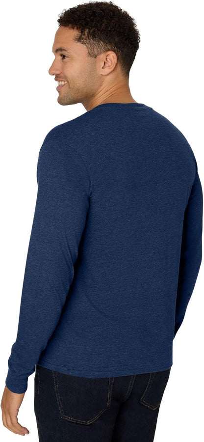 Hanes Mens T-Shirts, Men's Beefyt Henley Shirts, Men's Cotton Long Sleeve Shirts .