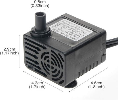 Submersible Water Pump, Ultra Quiet Water Pump Mini Fountain Pump, Underwater Pump 80 GPH (300LH, 4W) for for Fish Tank, Pond, Aquarium, Statuary, Hydroponics