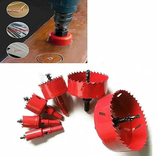 80 mm Hole Saw, TUNEZ® M42 Bi-Metal Hole Cutter Set with Hexagon Arbor and Centring Metal Drill Bits Holesaw Kit for Wood Metal Plasterboard Iron Sheet Pipe Plastic 80 MM, 3-5/32"