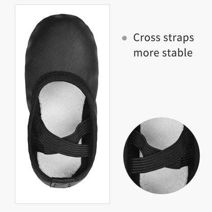 Stelle Ballet Shoes for Girls Boys Close-Fit PU Professional Dance Slippers for Toddler/Little Kid/Big Kid