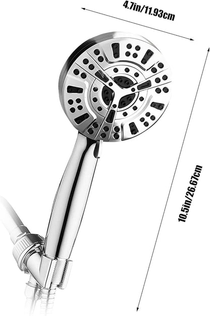 Handheld Shower Head High Pressure Handheld Shower Sprayer 10 Spray Modes Multifunctional Shower Head Easy to Clean Showerhead Filter Shower Head For Bathroom Tub Hotel