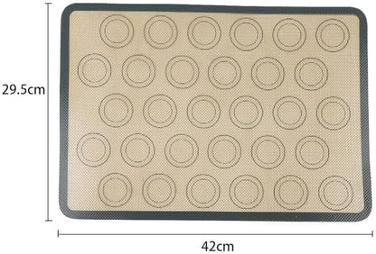 Silicone Baking Mat, Reusable Food Baking mats Non-Stick Reusable Pizza Bakeware Mat for Making Macaroon, Pizza, Cookie, Pastry, Bread, Bun, 42  29.5cm16.54  11.61 in