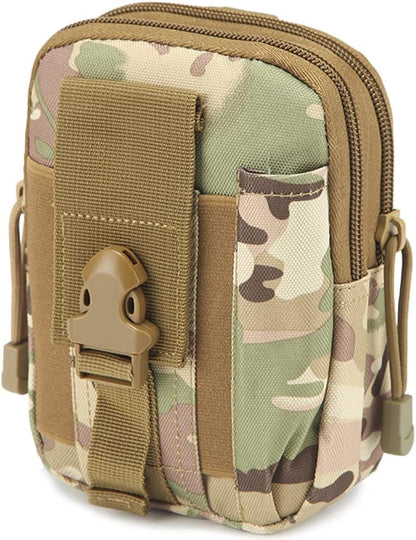 NuCamper Tactical Molle EDC Waist Pouch Compact Bag, Multi-Purpose Utility Tactical Pouch Belt Cell Phone Holder for Workout Hiking Camping Outdoor Tear