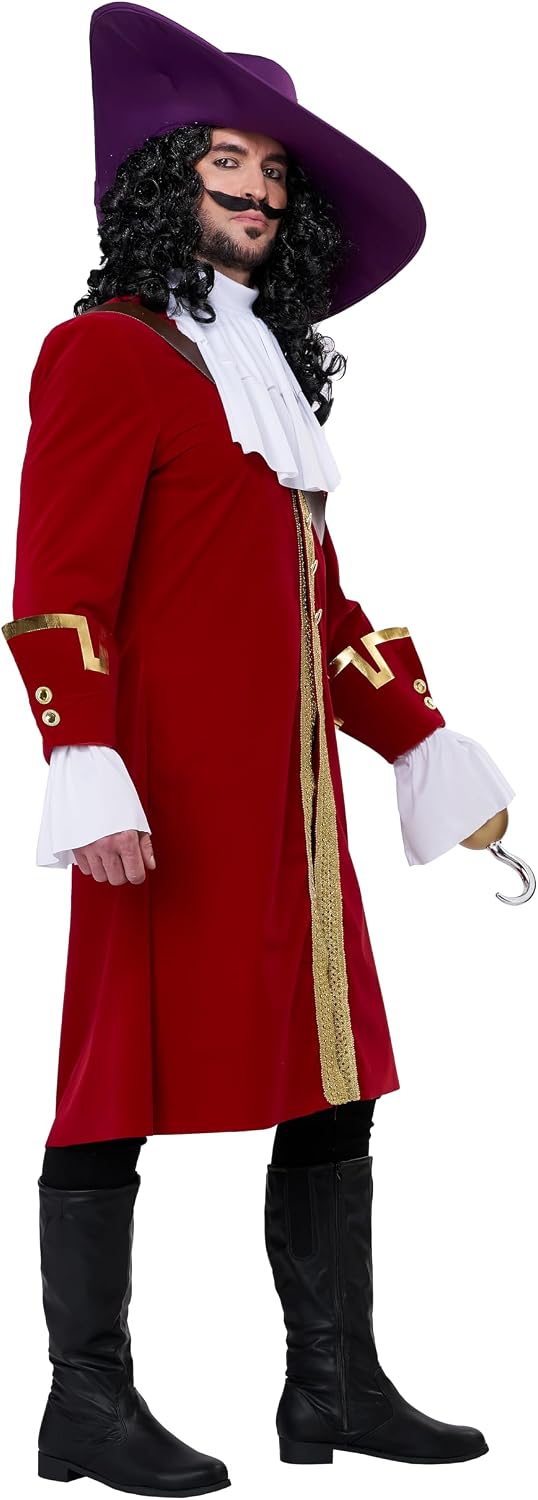 California Costumes Men's Men's Vengeful Captain Hook ( Coat and hook ONLY)