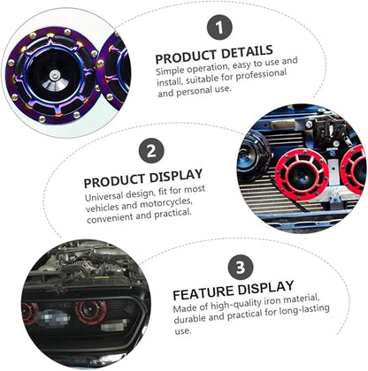 12v Motorbike Horn Super Loud Car Air Horn Waterproof Colorful Electric Speaker Upgrade