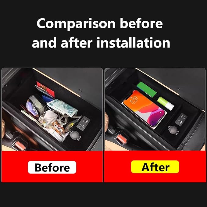 Central Control Armrest Box Storage Box for Lexus ES(Flocking) Car Center Console Armrest Box Interior Organizer Storage Box For Lexus ES 2021-2025 ES250 ES300h ES350 Automotive Accessory