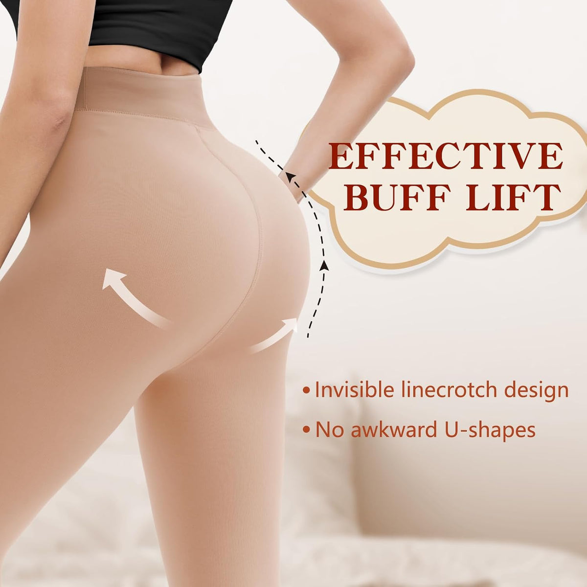 HONGTEYA Fleece Lined Tights Women Winter Thermal Leggings Pantyhose Fake Translucent Thick Warm Sheer Tights