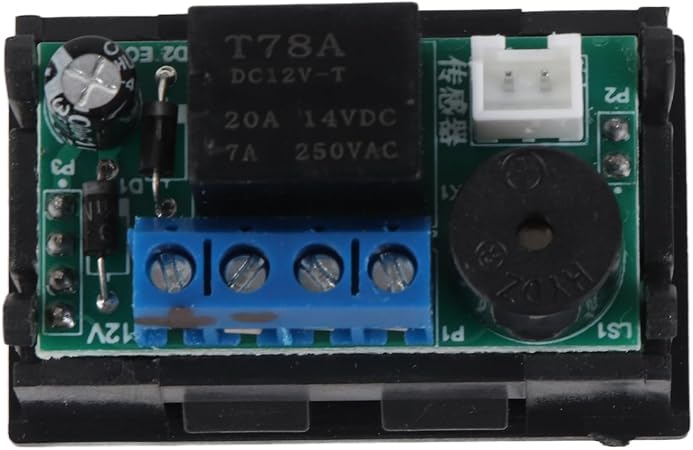 Temperature Controller Switch Digital Display Microcomputer Thermostat Temperature Control Unit with Sensor DC12V