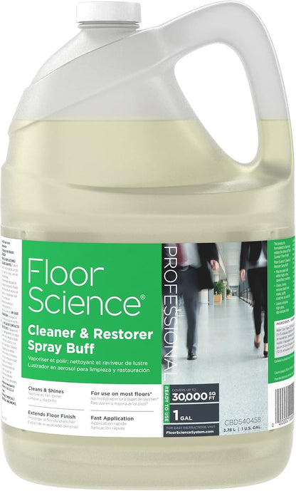 Diversey Floor Science Cleaner & Restorer Spray Buff, Ready to Use, 1 gal
