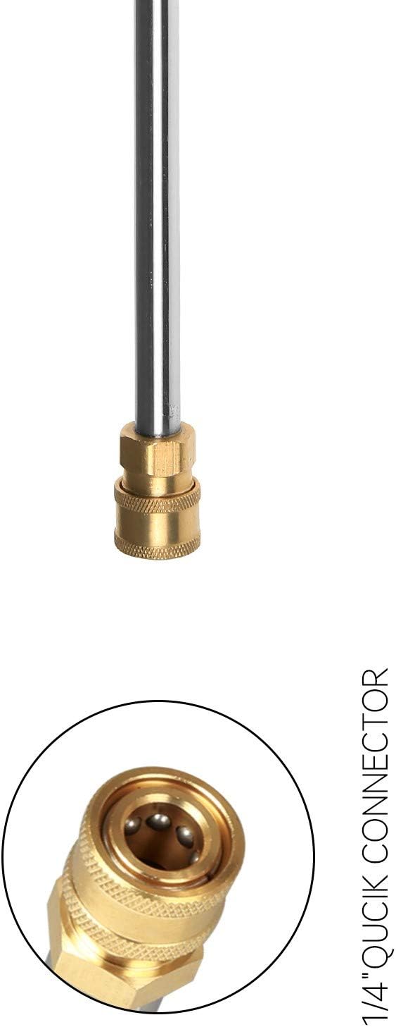 Sooprinse Pressure Washer Wand,Stainless Steel Quick Connect Lance,Replacement Spray Wand,16",5000PSI