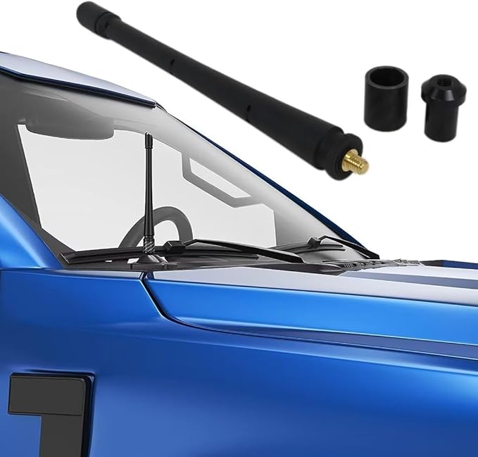 7" Short Antenna Waterproof Replacement for 2018 Ford F150 King Ranch Crew Cab Pickup 4-Door 3.5L 3496CC 213Cu. in. V6 GAS DOHC Turbocharged