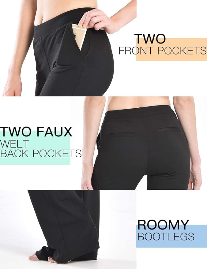 Safort Women 28" 30" 32" 34" Inseam Regular Tall Bootcut Yoga Dress Pants for Business