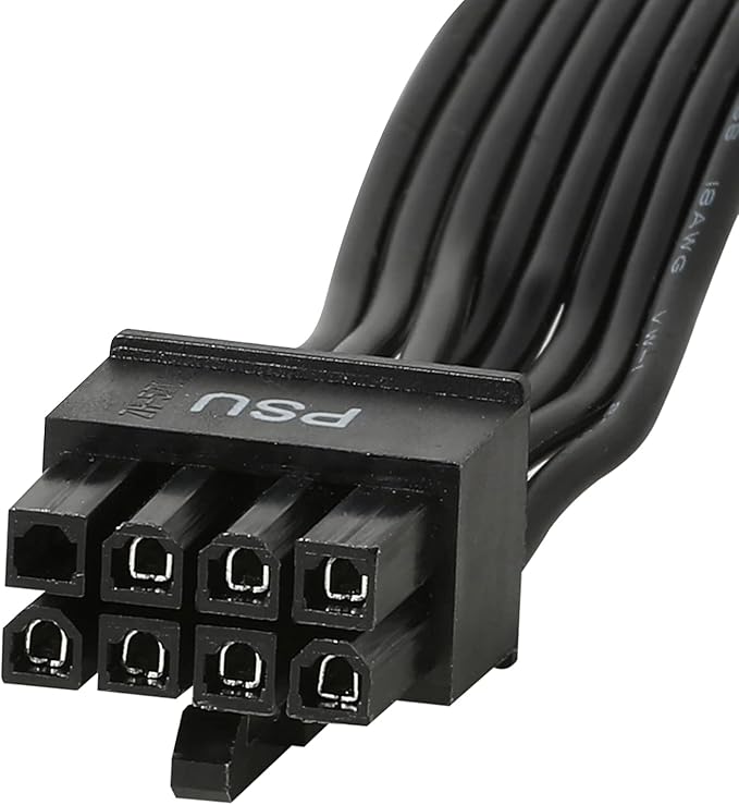 PCIE Cable for Corsair, 65CM 8 Pin to Dual 62 Pin PCIE Power Cable for Thermaltake, Male to Male GPU Cable for ARESGAME Modular Power Supply (65cm15cm)