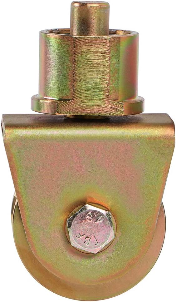 Skelang Sliding Gate Wheels 2.5, V Groove Caster with 360 Degree Rotational Stem, V Track Gate Roller for Foldable Sliding Gate, Total Load Capacity 1320 Lbs, Pack of 2