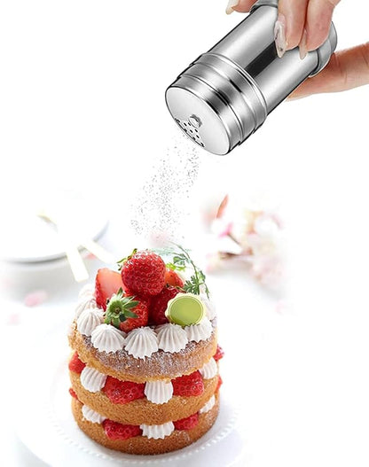 Stainless Steel Sugar Shakers Spice Salt Pepper Organizer Container Dust-proof Stainless Steel Salt Shakers