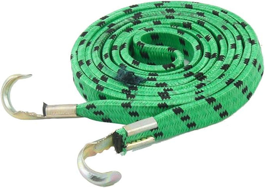 Qtqgoitem Bicycle 2 Hooks Striped Stretch Green Black 6.5ft Long Luggage Rope Cord (Model: cc5 426 b50 e8c 0d6)