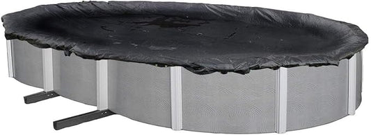 Above Ground Pool Cover for 15x30 Foot Oval Swimming Pool - Premium: 8-Yr
