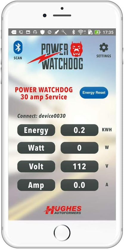 Power Watchdog PWD30 Bluetooth Surge Protector, 30A, Portable, 14 Inch Portable 14-inch design with Bluetooth connectivity for reliable on-the-go RV surge protection.