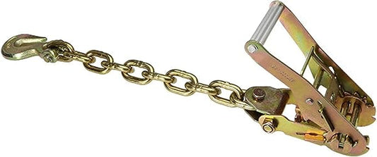 US Cargo Control Ratchet with Chain Extension & Clevis Grab Hook