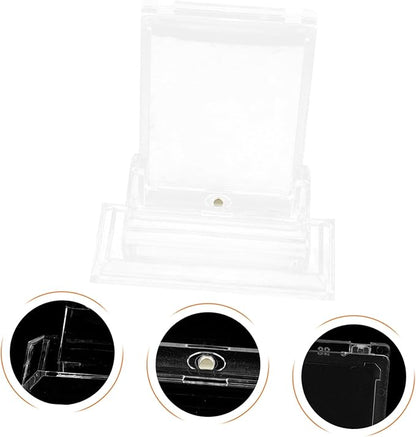 VANZACK 3 Sets Football Card Display Stand Display Shelves Display Shelf Trading Card Display Frame Card Stand Baseball Card Display Rack Trading Card Support Card Holder Stand Plastic