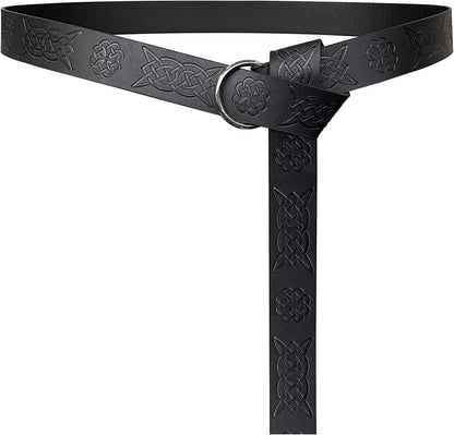 GYQMBT Medieval Leather Belt,Renaissance Knight Belt,Retro Viking Halloween Accessory Men Women