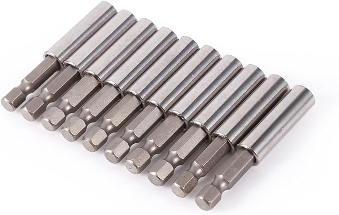 Magnetic Insert Bit Holder, 10Pcs Magnetic Screwdriver Extension Socket Drill Bit Holder 1/4 in Hex Magnetic Bit Extensions Set