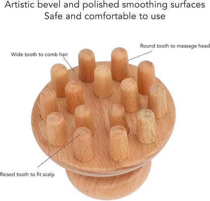 ANGGREK Wood Head Massager, Octopus Shape Manual Scalp Massagers Scalp Massage Tool Wooden Fingers Head Scratcher for Remove Headache and Head Body Relaxing