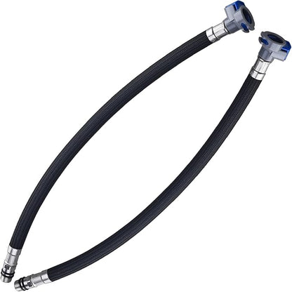 Quick Connect Faucet Water Supply Lines, 12 Inch, Widespread Bathroom Faucet Replacement Fast Lock Pipe Hoses, 2 Packs