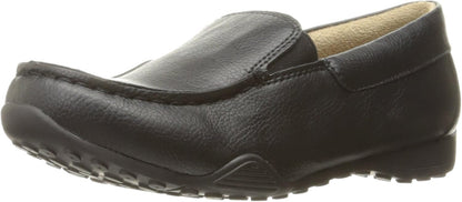 Stylish slip-on dress shoes with sporty design, waterproof, and cushioned footbed for all-day comfort.