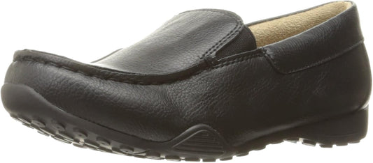 Stylish slip-on dress shoes with sporty design, waterproof, and cushioned footbed for all-day comfort.