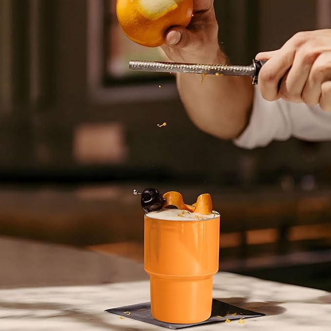 2 oz to 7 oz Tumbler Shot Glass with Straw and Lids, Stainless Steel Sublimation Small Shot Glasses for Party Whiskey Bar Cocktai (Orange, 5 oz)