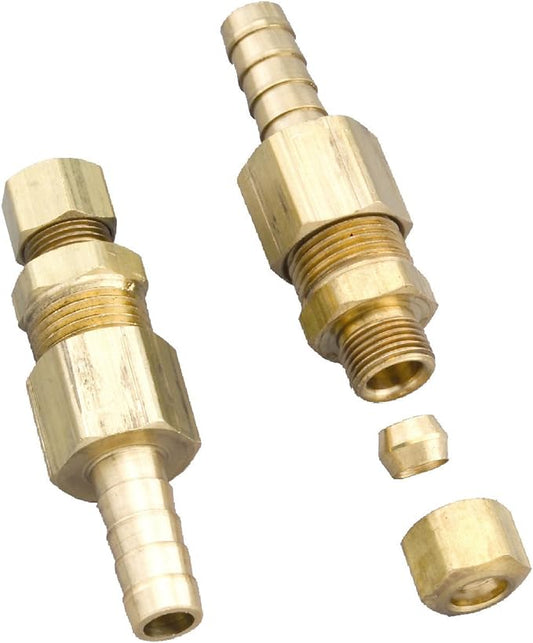 Derale 13032 3/8" Cooler line to 3/8" NPT Hose Barb Universal Transmission Line Fitting