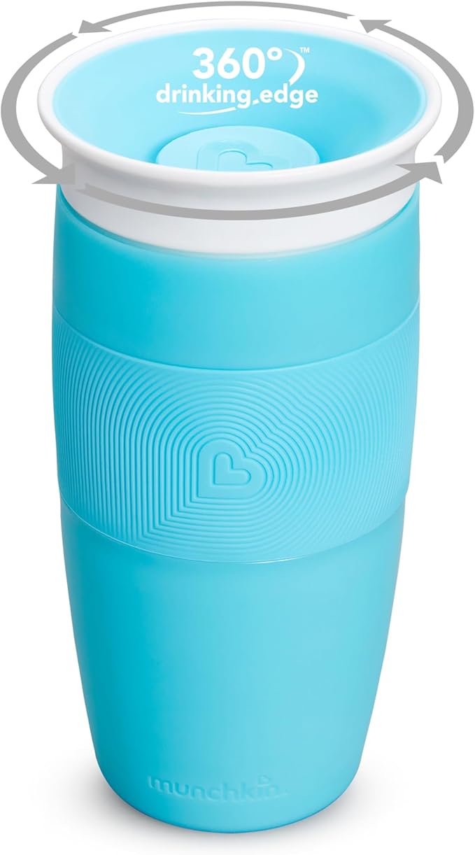 Munchkin Sippy Cup for Toddlers, Miracle 360 Cup, 14 Ounce, Blue