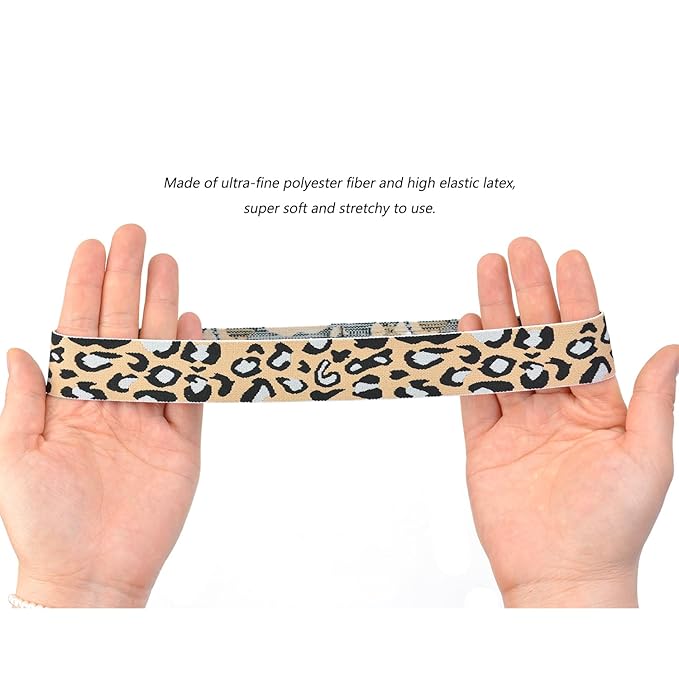 1 Pc Elastic Band for Wig Lace Melting Band Wig Grip Headband Lace Front Wig Headband for Women (3.0cm Beige Leopard Print)