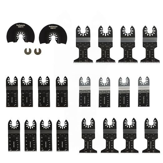 24 Pack Universal Wood Metal Oscillating Multi Tool Quick Release Saw Blades