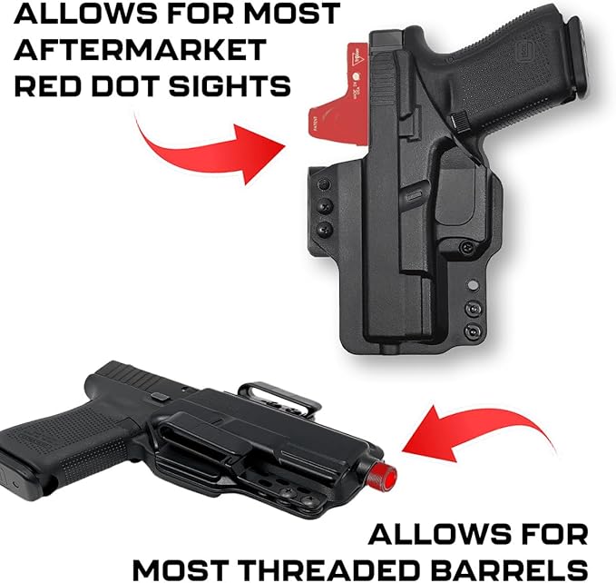 Bravo Concealment Torsion IWB Gun Holster for Glock 1917 - Compatible with Tactical Weapon Light TLR-1 HL - Adjustable Retention, Inward Cant, and Comfortable Fit or Open or Concealed Carry