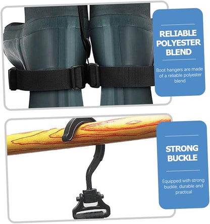 CLISPEED Fishing Boot Lanyard Shoes Hanger Neoprene Waders Portable Garment Rack Portable Clothes Drying Rack Multi Purpose Hanger Outdoor Accessories Fishing Drying Rack Boot Drying Strap
