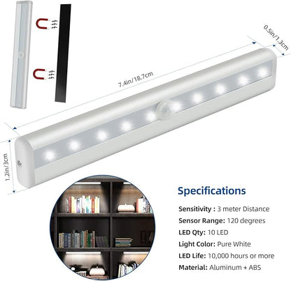 LED Closet Light, Motion Activated Lights, LED Motion Sensor Lights, Anywhere Adhesive Magnetic Night Light Bar for Closet, Hallway, Staircase, Closet, Kitchen