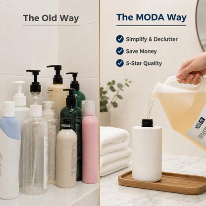 MODA Hotel & Salon Bulk Shampoo, Damage Control, 128 oz White Tea Professional bulk shampoo for hotels, salons, spas and family homes; vegan, cruelty free and paraben free for dry, curly hair