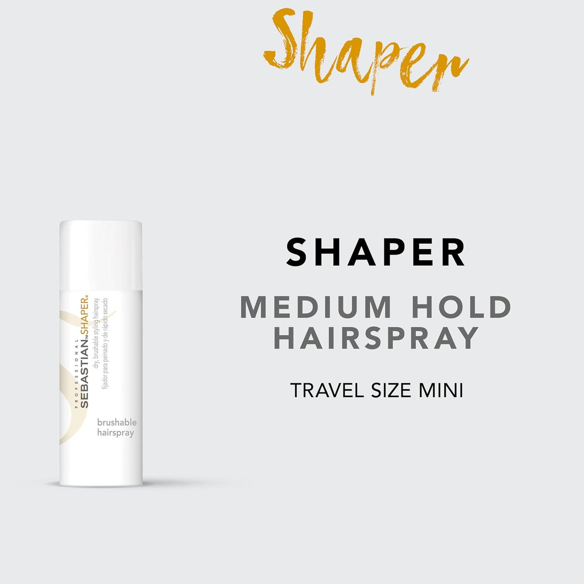 Sebastian Professional Shaper Hairspray, 50 VOC% | Flexible to Medium Hold | Brushable with Control | Packaging May Vary 's Choice