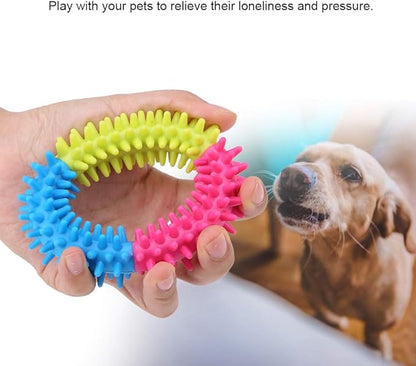 Dog Chew Toy Tricolor Aggressive Chewers Large 11  11  3cm Cute Shape Chew Toy Teeth Cleaning Toy for Pet Dog Puppy