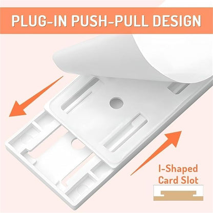 Adhesive Punch-Free Socket Holder, Self-Adhesive Power Strip Mount, No-Drill Cable Management Solution for Home Office, Removable ABS Plastic Organizer