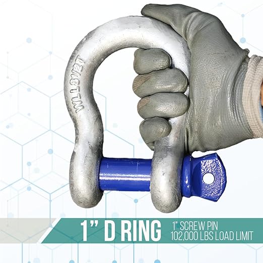 Forged Anchor Shackle 1  Heavy Duty Forged Steel - Versatile  Durable  Working Load Capacity up to 8.5 Ton - Corrosion  Rust Resistant - Towing, Rigging, and Heavy-Duty Equipment (1 Pack)