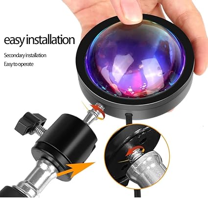 Projection Atmosphere Lamp LED Night Light,USB Projector 360 degree Rotation Photography Lamps for Home Room Studio D