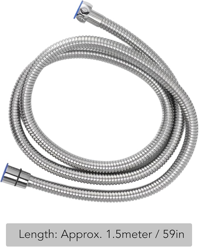 Shower Hose Extra Long Explosion Proof Shower Hose Heat Easy to Install Flexible 59 Inches for Shower (Electroplate)