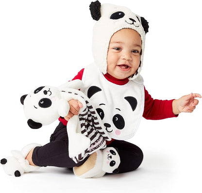 Enesco Izzy and Oliver New Baby Infant Panda Character Super Soft Booties, White, One Size