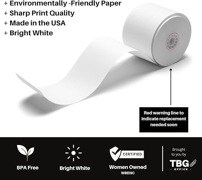 3 18 x 230' Thermal Paper Rolls - BPA FREE  MADE IN USA - Receipt paper rolls  Point of Sale Cash Register - Thermal printer paper - Credit Card Paper - for POS systems (1 Case - 30 Rolls)