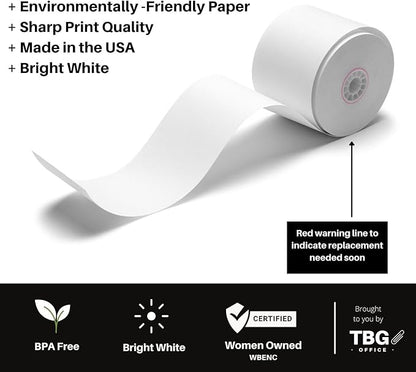 3 18 x 230' Thermal Paper Rolls - BPA FREE  MADE IN USA - Receipt paper rolls  Point of Sale Cash Register - Thermal printer paper - Credit Card Paper - for POS systems (1 Case - 30 Rolls)